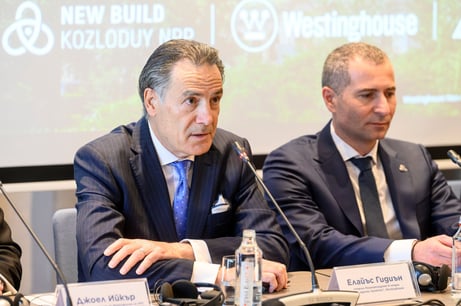 Elias Gedeon, Senior Vice President of Commercial Operations at Westinghouse; and Petyo Ivanov, Executive Director of Kozloduy NPP - New Build