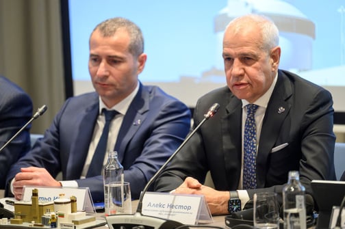 Petyo Ivanov, Executive Director of Kozloduy NPP - New Build; and Alex Nestor, Chairman of the Board of Directors of Kozloduy NPP - New Build;