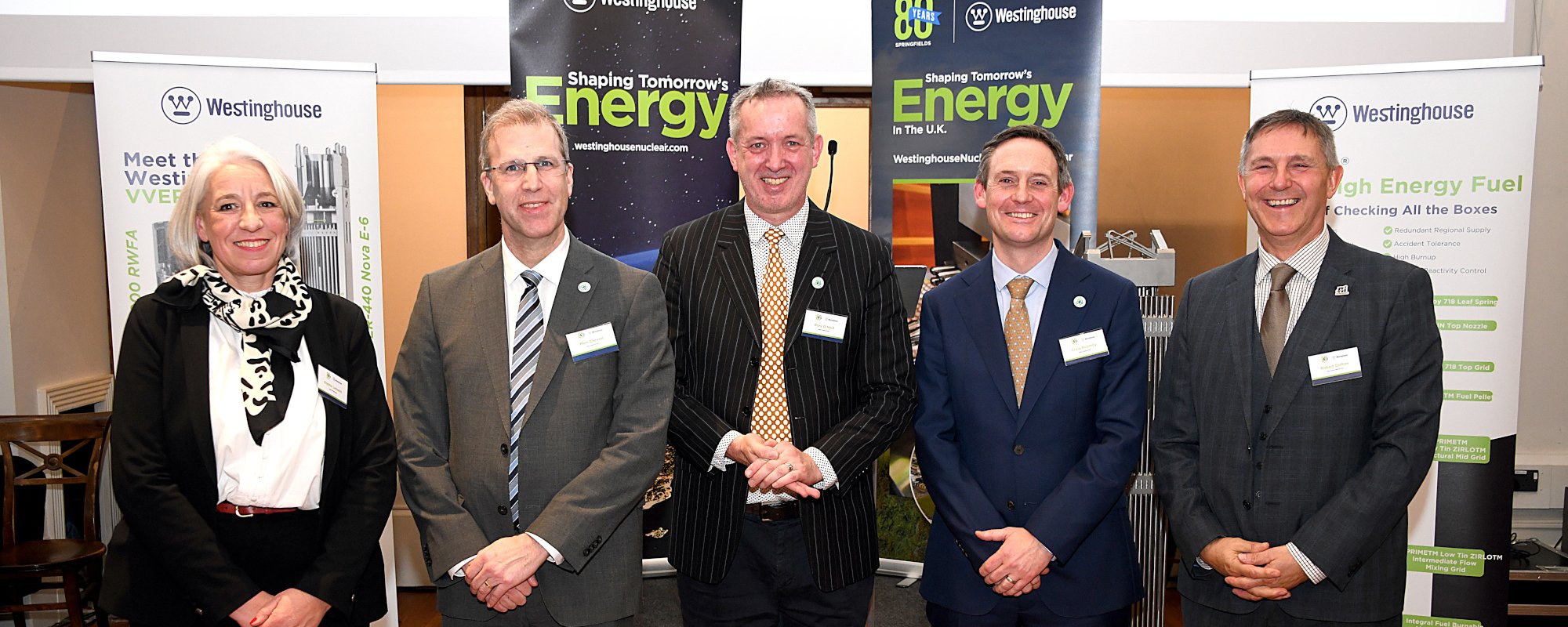 From left to right; Sophie Lemaire, Marc Chevrel, Rory O'Neill, Craig Boothby and Robert Gofton, CEO at Nuclear Institute From left to right; Sophie Lemaire, Marc Chevrel, Rory O'Neill, Craig Boothby and Robert Gofton, CEO at Nuclear Institute