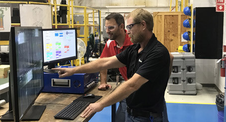 BlueRad system in use BlueRad system in use